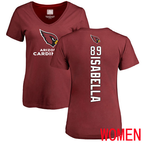 Arizona Cardinals Maroon Women Andy Isabella Backer NFL Football #89 T Shirt->arizona cardinals->NFL Jersey